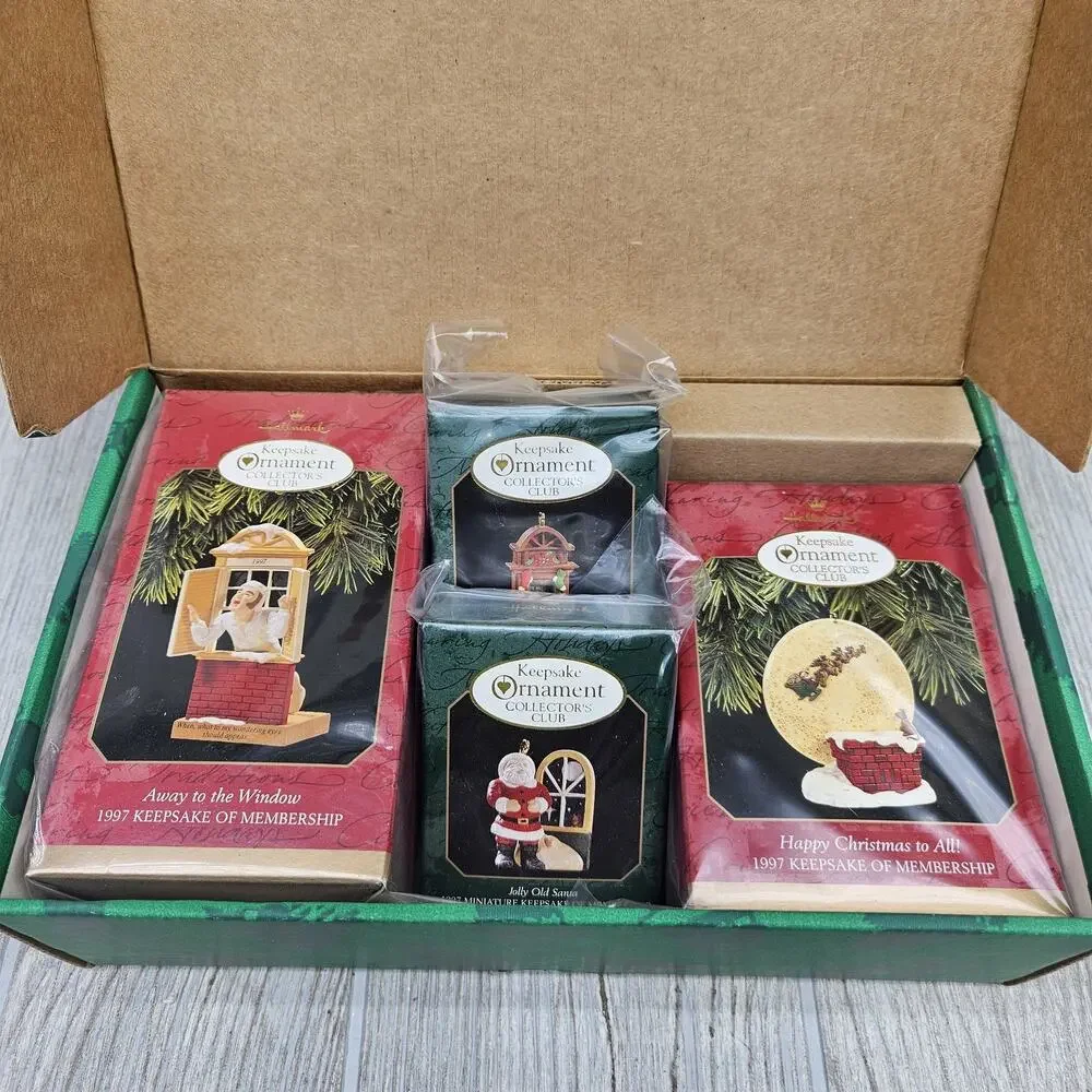 1997 Hallmark Keepsake Ornament Club Kit Night‎ Before Christmas Set of 4 NEW